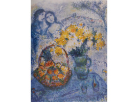 AFTER MARC CHAGALL FRENCH LITHOGRAPH FLOWERS