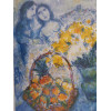 AFTER MARC CHAGALL FRENCH LITHOGRAPH FLOWERS PIC-1