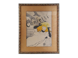 A VINTAGE TOULOUSE LAUTREC LITHOGRAPH POSTER