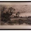 AN ENGLISH ETCHING LANDSCAPE BY BENJAMIN LEADER PIC-0