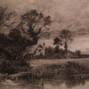 AN ENGLISH ETCHING LANDSCAPE BY BENJAMIN LEADER PIC-1