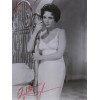 A BLACK & WHITE PHOTO OF ELIZABETH TAYLOR SIGNED PIC-1