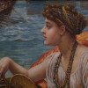 AFTER EDWARD JOHN POYNTER OIL PAINTING ROMAN BOAT PIC-2