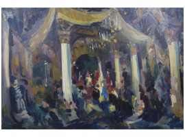 A RUSSIAN OIL PAINTING BY KONSTANTIN KOROVIN