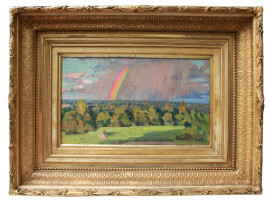 RUSSIAN OIL PAINTING LANDSCAPE BY NIKOLAI KRYMOV