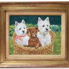 AMERICAN OIL PAINTING DOGS BY CONSTANCE COLEMAN PIC-0