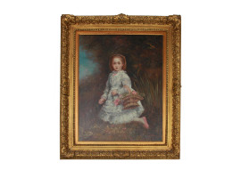 AN ANTIQUE OIL PAINTING PORTRAIT SIGNED O.TANNER