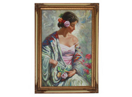 AFTER JOSE ROYO OIL PAINTING ON CANVAS SIGNED