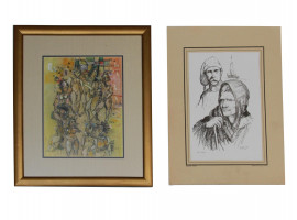 PAINTINGS ARMENIAN BY HALLAJ PORTUGUESE BY AMARO