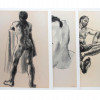 A SET OF THREE NUDE STUDIES BY ED BRODKIN PIC-0