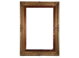 A LATE 19TH CENTURY RELIEF GILDED WOOD FRAME