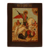 AN ANTIQUE RUSSIAN ORTHODOX ICON OF SAINT GEORGE PIC-0