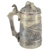 A RUSSIAN SILVER GILT BEER STEIN WITH BOGATYRS PIC-0