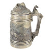 A RUSSIAN SILVER GILT BEER STEIN WITH BOGATYRS PIC-1