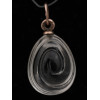 A RUSSIAN EGG SHAPED GEMSTONE CARVED PENDANT PIC-1