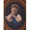 ARTINI ART ENGRAVED HAND PAINTED GIRL WALL PLAQUE PIC-1