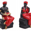 A PAIR OF ALEXANDER BACKER CO BOOKENDS FIGURINES PIC-0