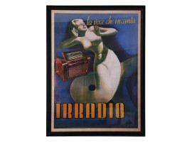 VINTAGE LITHOGRAPH POSTER RADIO BY GINO BOCCASILE