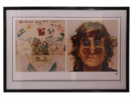 JOHN LENNON WALLS AND BRIDGES LITHOGRAPH POSTER