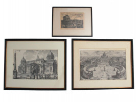 AFTER PIRANESI LITHOGRAPH ENGRAVING ITALIAN VIEWS