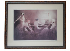 AN AMERICAN FRENCH PAINTED ETCHING BY LOUIS ICART