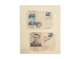 RUSSIAN SOVIET SPACE SET 2 SIGNED COVERS NIKOLAEV