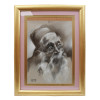 A CHARCOAL PAINTING PORTRAIT SIGNED BY GEROME PIC-0