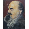 20TH CENTURY OIL PAINTING PORTRAIT OF RUSSIAN MAN PIC-1