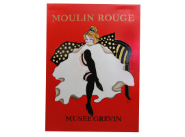 A FRENCH OIL PAINTING MOULIN ROUGE SIGNED BY RENE