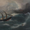 AN OIL ON BOARD MARINE PAINTING SIGNED BOVE PIC-1