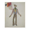 TWO ORIGINAL THEATRE COSTUME DESIGN PAINTINGS PIC-2