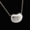 A TIFFANY & CO SILVER CHAIN NECKLACE BEAN PENDANT PIC-3