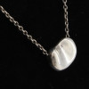 A TIFFANY & CO SILVER CHAIN NECKLACE BEAN PENDANT PIC-4