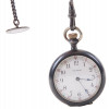 A VINTAGE SILVER WALTHAM POCKET WATCH ON A CHAIN PIC-3