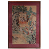 A CHINESE WATERCOLOR PAINTING ON SILK FRAMED PIC-0
