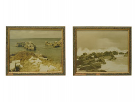 A LOT OF TWO VINTAGE SEASCAPE COLOR PHOTOS