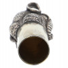 A RUSSIAN SILVER FIGURAL ELEPHANT VODKA CUP PIC-4