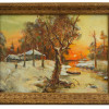 A RUSSIAN OIL PAINTING LANDSCAPE BY JULIUS KLEVER PIC-0