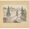 A RUSSIAN KONSTANTIN YUON INK DRAWING OF MOSCOW PIC-0