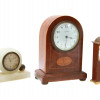 A LOT OF THREE VINTAGE MANTEL CLOCKS DESK DECOR PIC-0