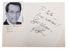 A PHOTO SIGNED BY DAVE PRICE AMERICAN JOURNALIST