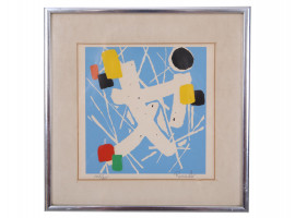 A PUERTO RICAN ABSTRACT SERIGRAPH BY JULIO ROSADO