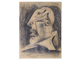 A CHARCOAL PAINTING STUDY AFTER PABLO PICASSO
