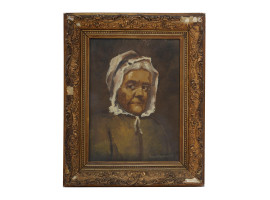 LADY WITH BONNET PAINTING BY NORMAN MACDOUGALL