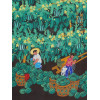 A KOREAN MIDCENTURY FARMERS GOUACHE PAINTING PIC-1