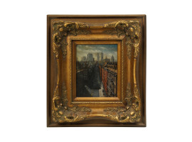 AN OIL PAINTING NEW YORK ATTR. TO CLAUDE COOPER