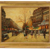 AMERICAN OIL PAINTING STREET BY ALBERT MUNGHARD PIC-0