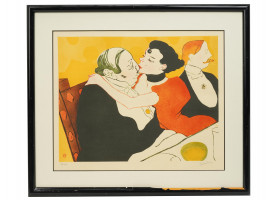 A FRENCH LITHOGRAPH BY HENRY DE TOULOUSE LAUTREC