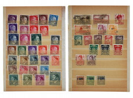 VARIOUS VINTAGE GERMAN NAZI AND SAARLAND STAMPS