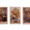 RARE ANTIQUE THREE PAINTED CABINET PHOTO CARDS PIC-0